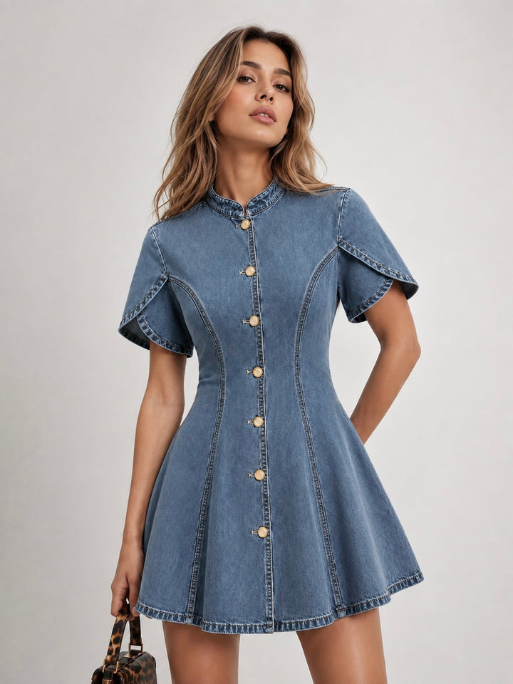 commense denim dress Dresses Dress halter Dixie Modest Maxi in Feature:95% COTTON 5% ELASTANE / 100% COTTON Size:4X-Large 30 Mini Cm Inch Size