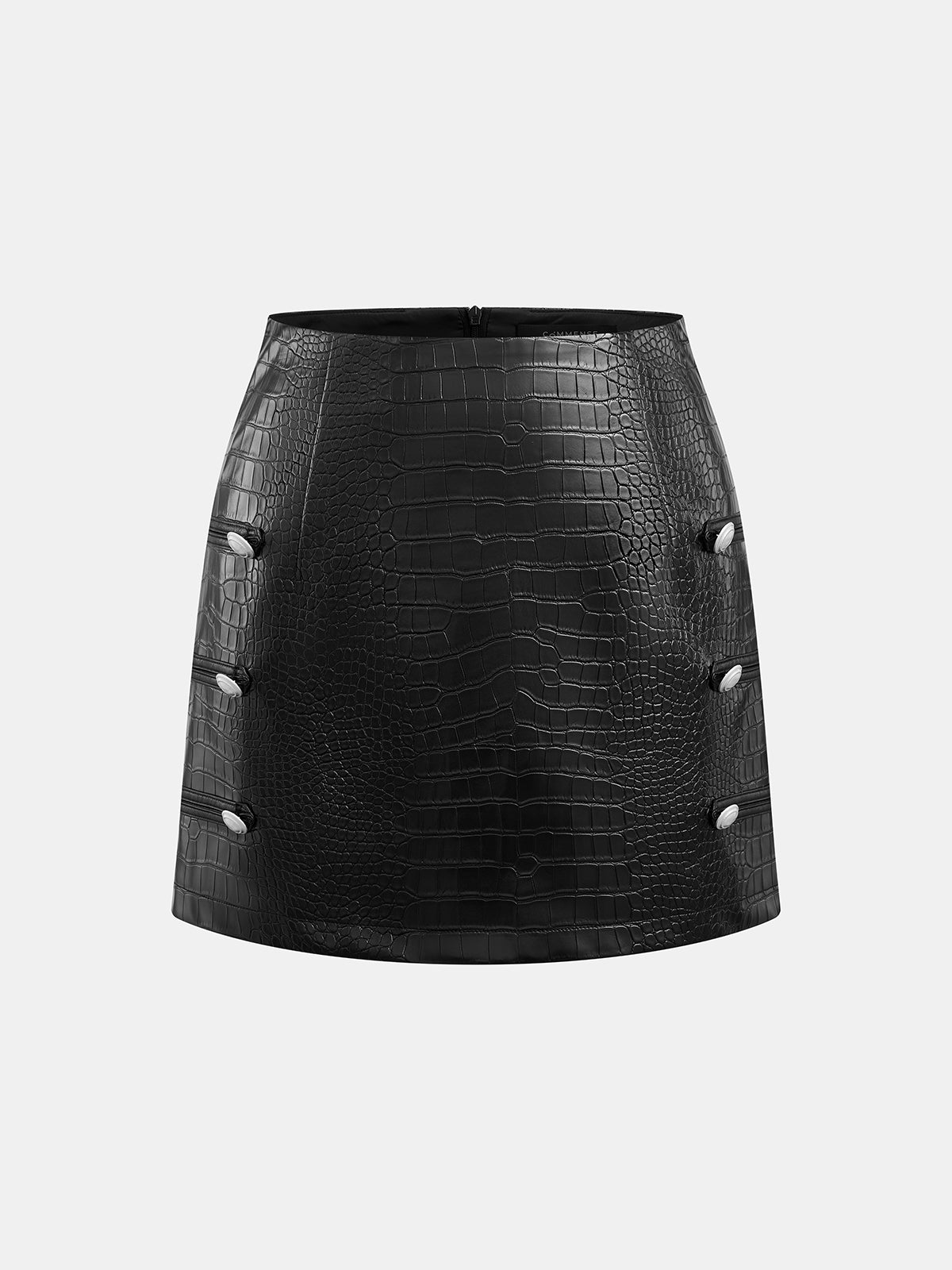 Napoleon Style Croc Faux Leather Mini Skirt | COMMENSE