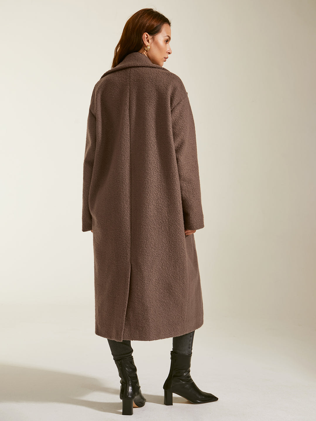 【GENERAL IDEA】New Classic Wool Handmade Long Coat OATMEAL GENERAL IDEA】New Classic Wool Handmade Long Coat OATMEAL