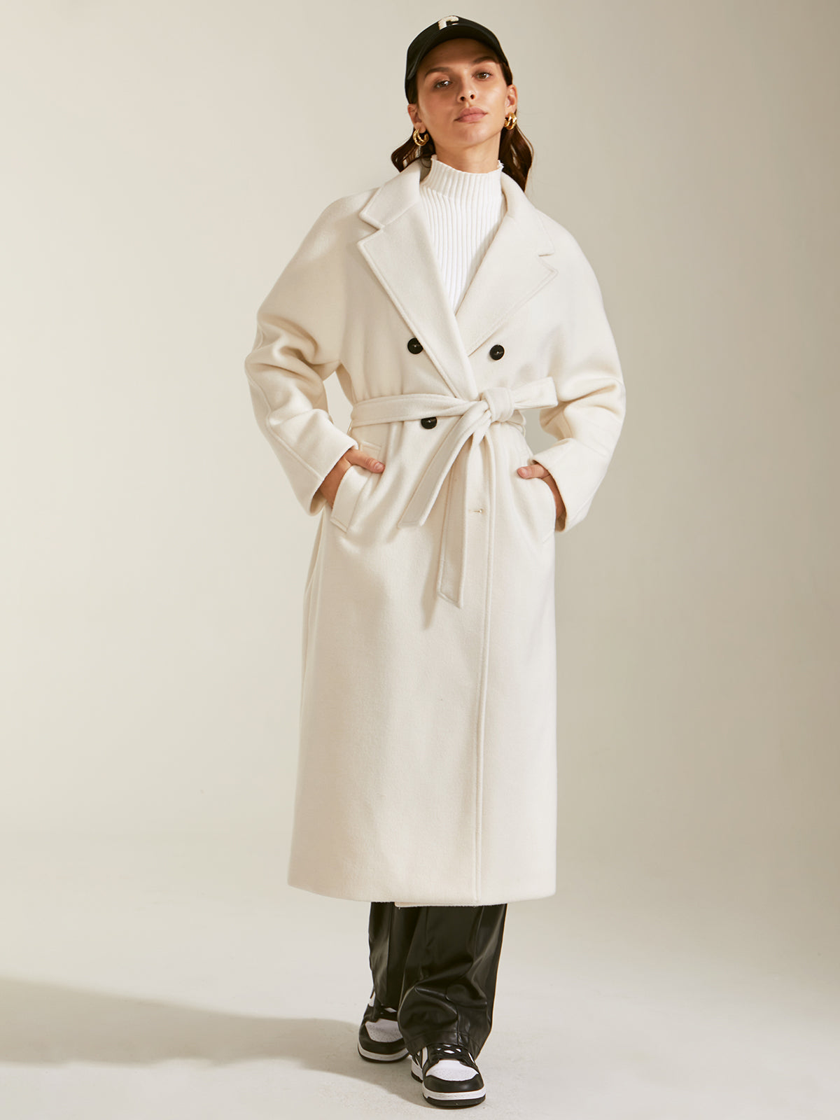 Double Breasted Notch Lapel Overcoat – COMMENSE