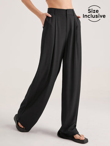 Oversized High Waisted Pleat Front Trousers – COMMENSE