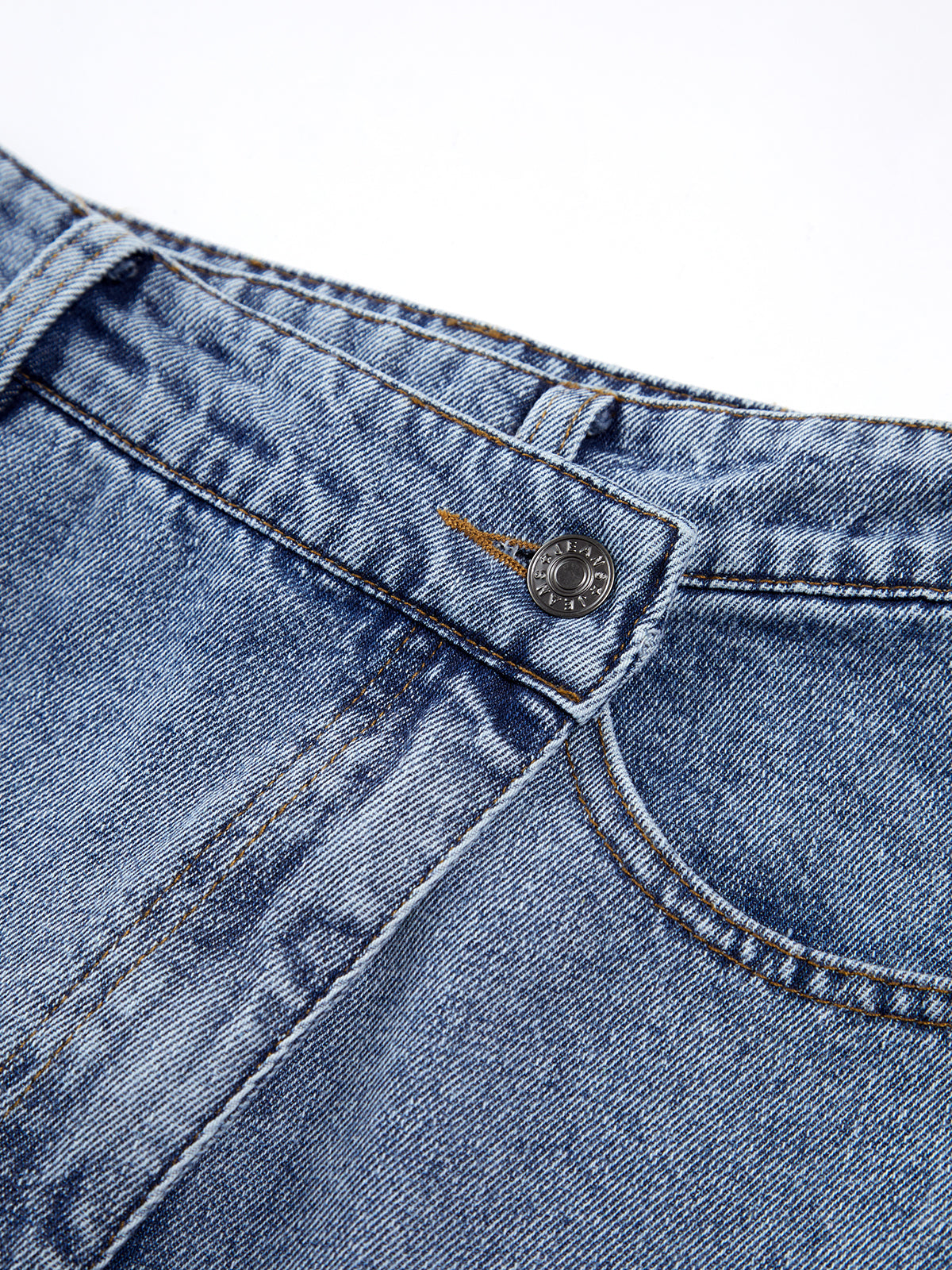 Asymmetrical Button Pockets Slit Denim Maxi Skirt – COMMENSE