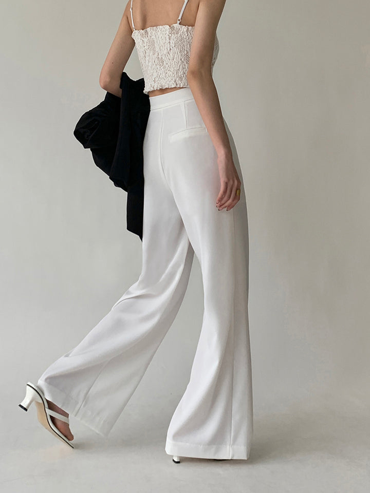 Tie Waist Flowy Wide Leg Dress Pants – COMMENSE