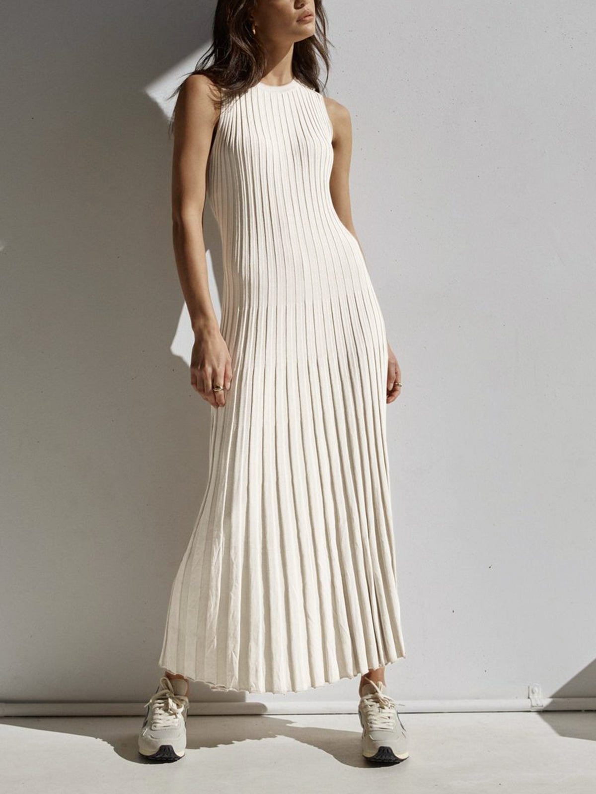 Camille Knit Pleat Maxi Dress – COMMENSE