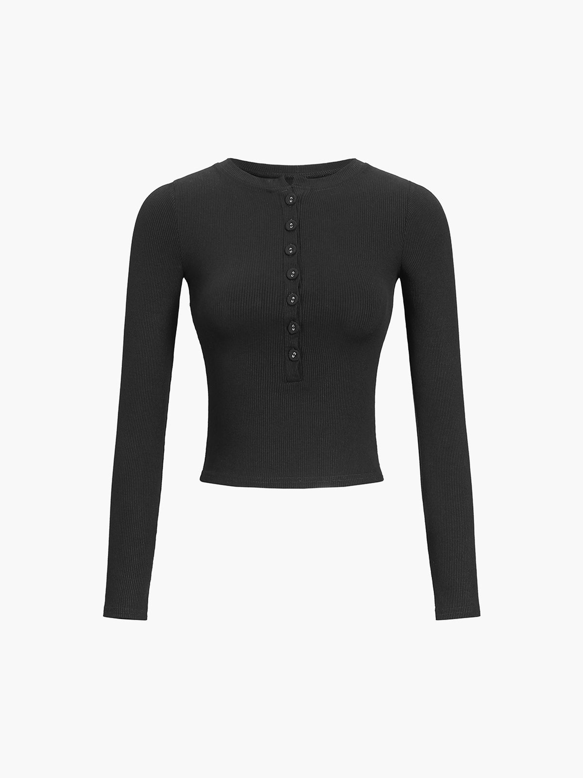 Button Down Long Sleeve Crop Shirt – COMMENSE