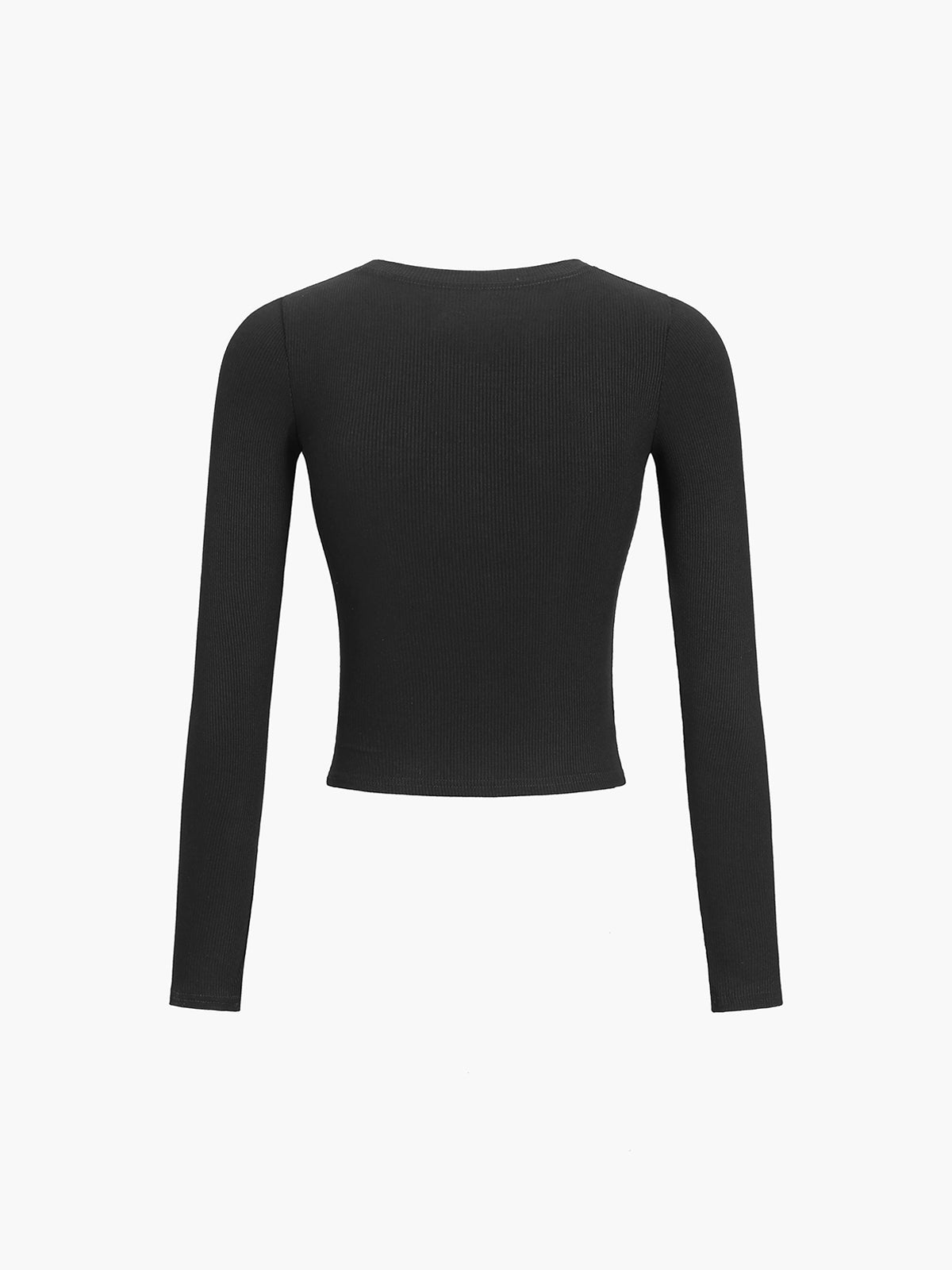 Button Down Long Sleeve Crop Shirt – COMMENSE