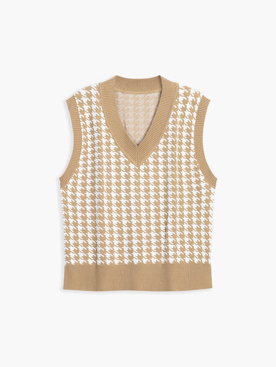 Mimosa Women's Knit Sweater Vest | Knit Sweater Vest | Arden NY Small / Light Taupe