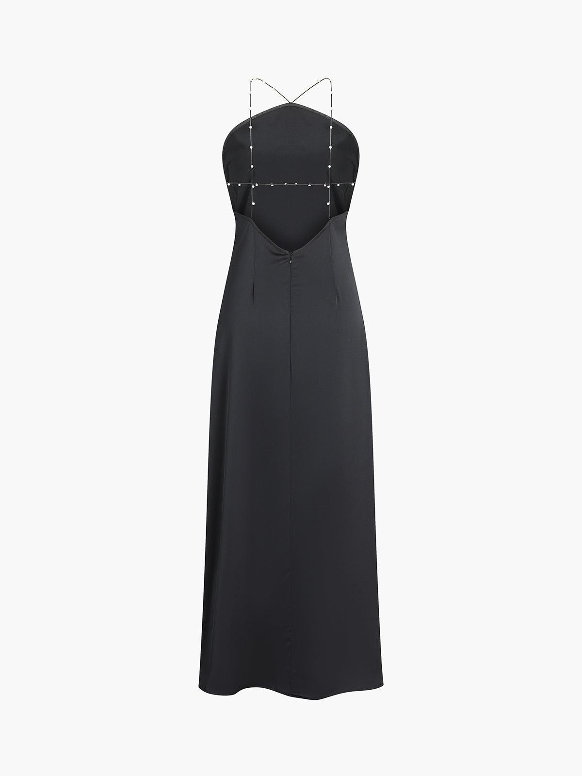 Hold My Pearls Open Back Satin Long Dress | COMMENSE Hold My Pearls Open Back Satin Long Dress | COMMENSE