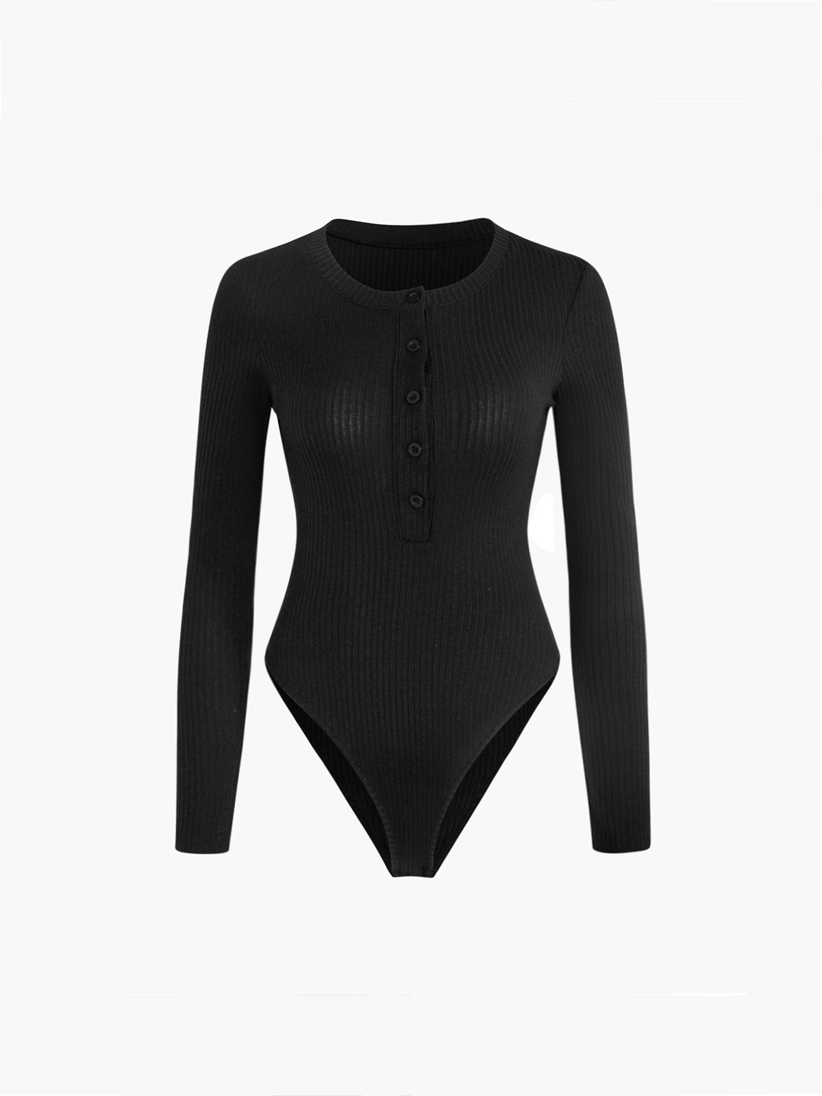 Button Down Rib Long Sleeve Bodysuit – COMMENSE