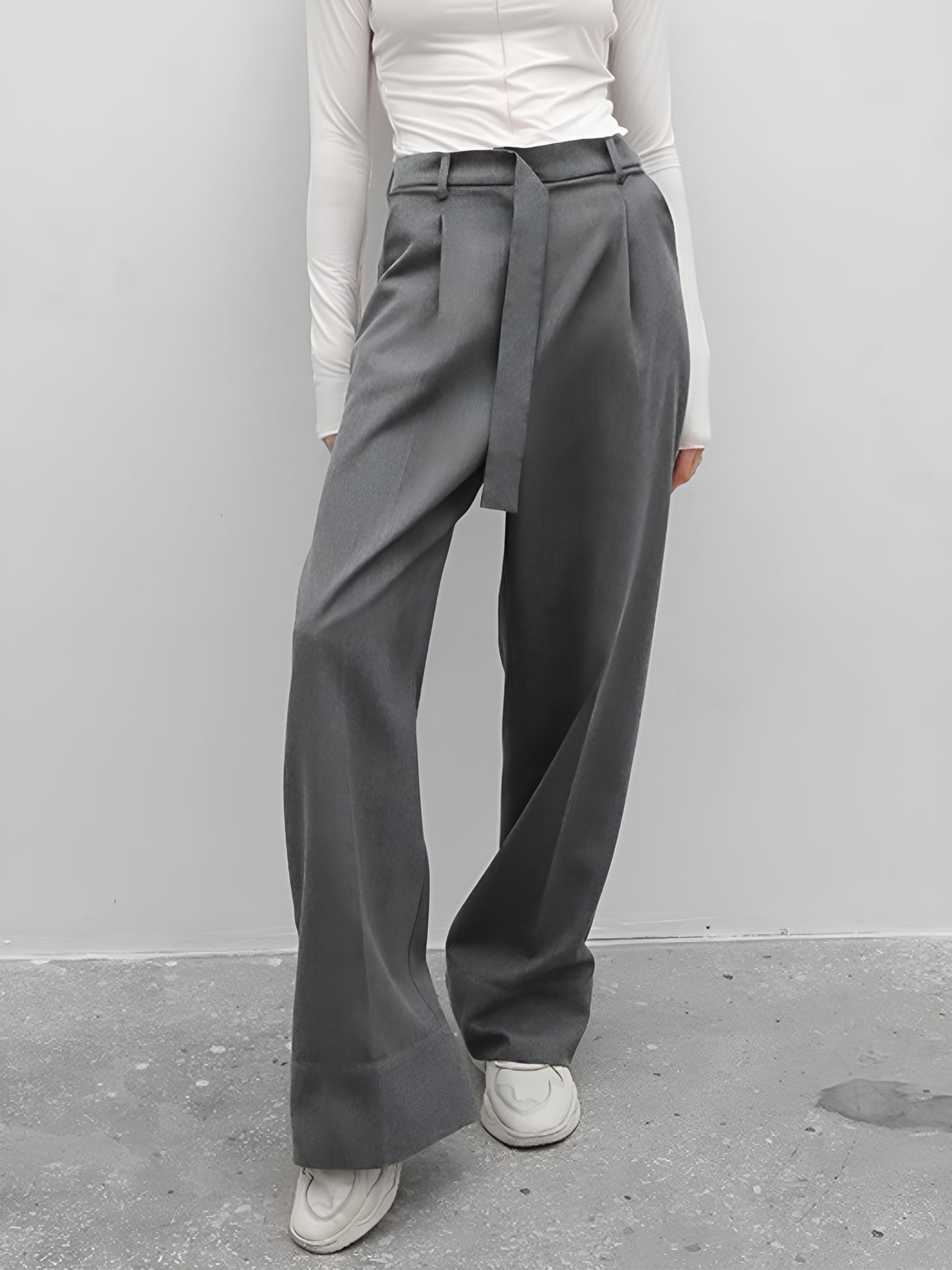 Pockets Pleat Wide Leg Dress Pants – COMMENSE