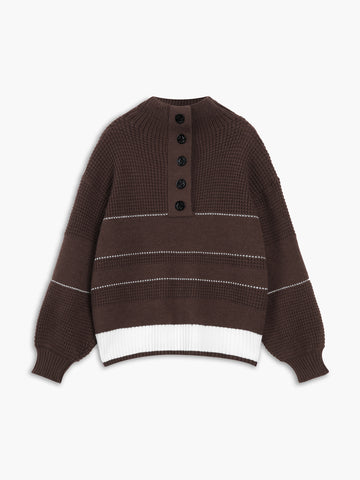 Open Collar Button Up Sweater – COMMENSE