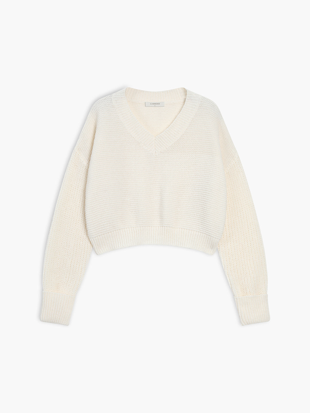 Minimalism V Neck Pullover Sweater – COMMENSE