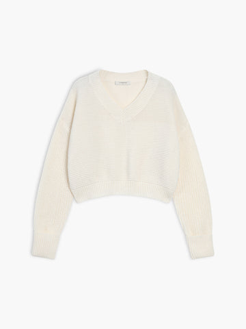 Minimalism V Neck Pullover Sweater – COMMENSE