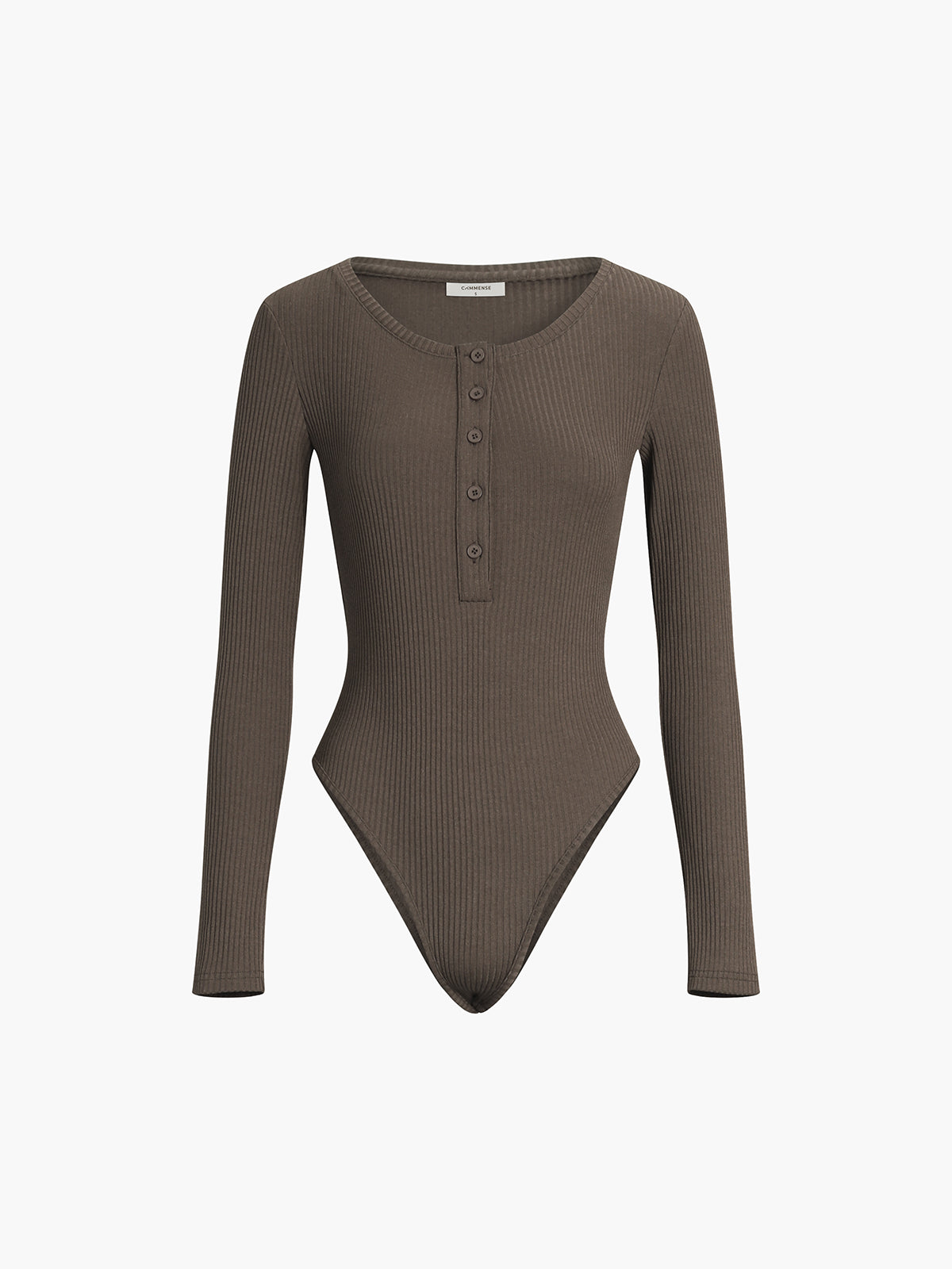 Button Down Rib Long Sleeve Bodysuit – COMMENSE