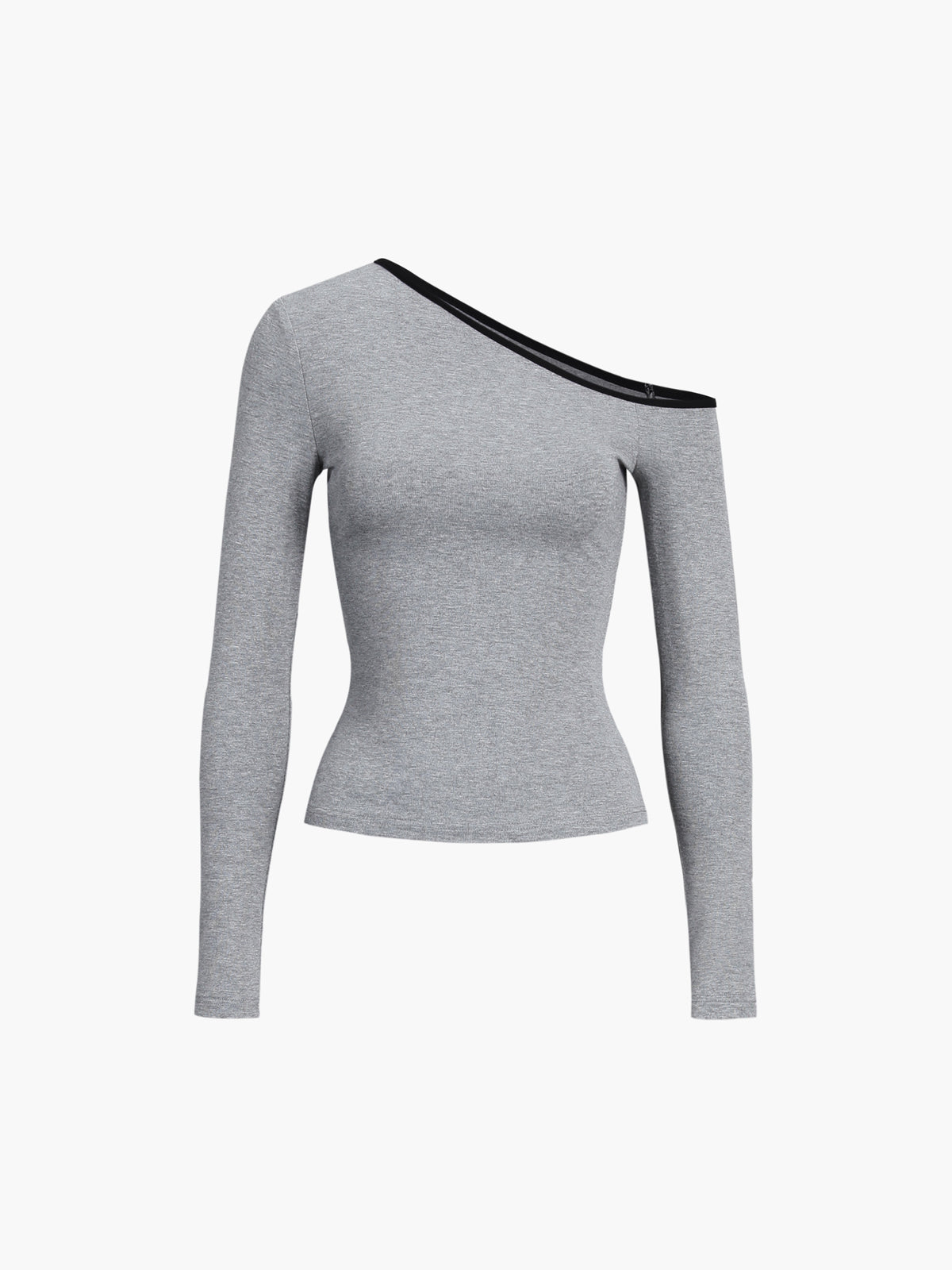 Contrast Trim Off Shoulder Long Sleeve Shirt – COMMENSE