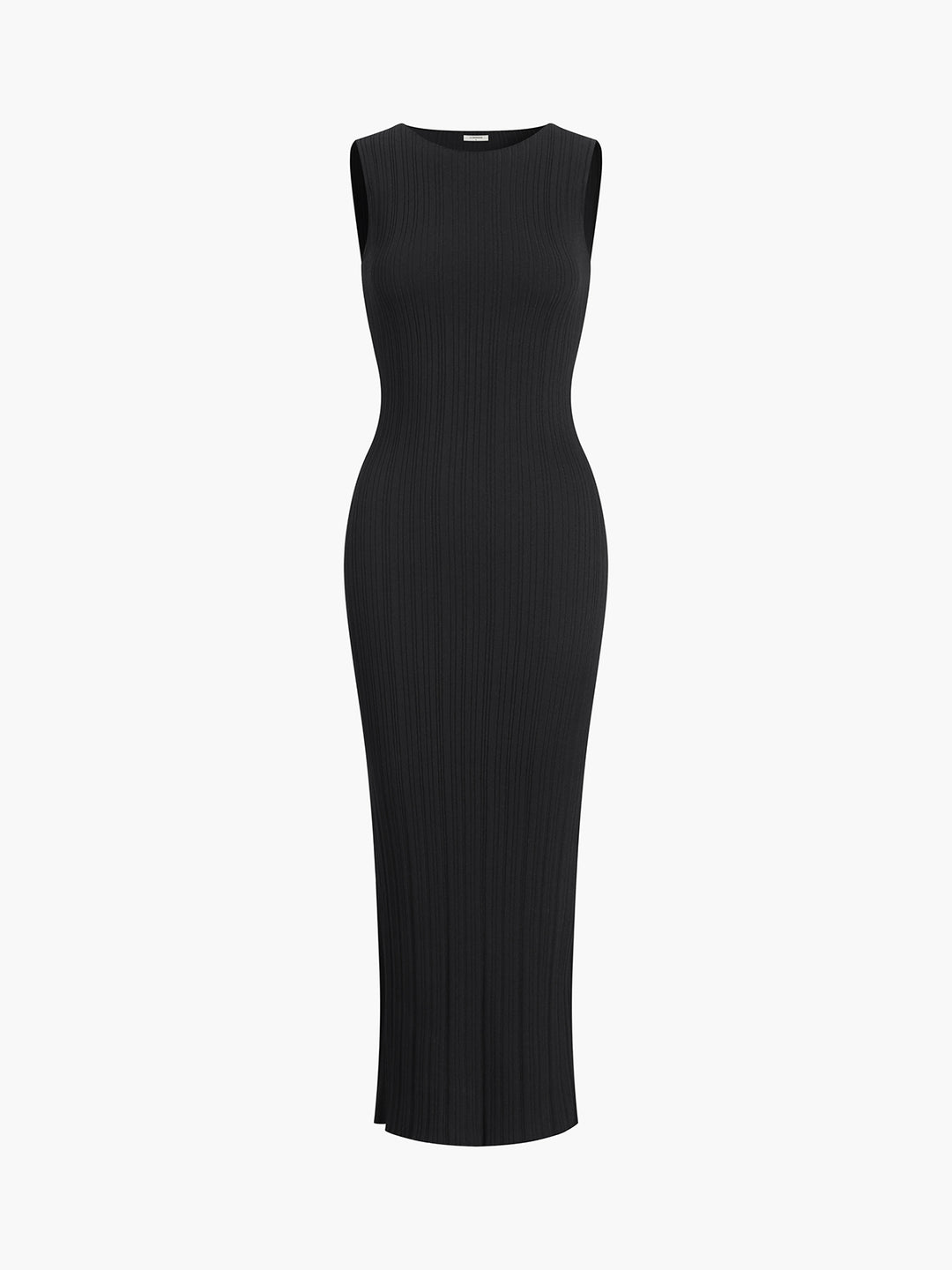 Ribbed Sleeveless Knit Long Dress – COMMENSE